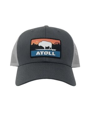 Atoll Buffalo Boards Trucker Hat - Charcoal with Gray Mesh
